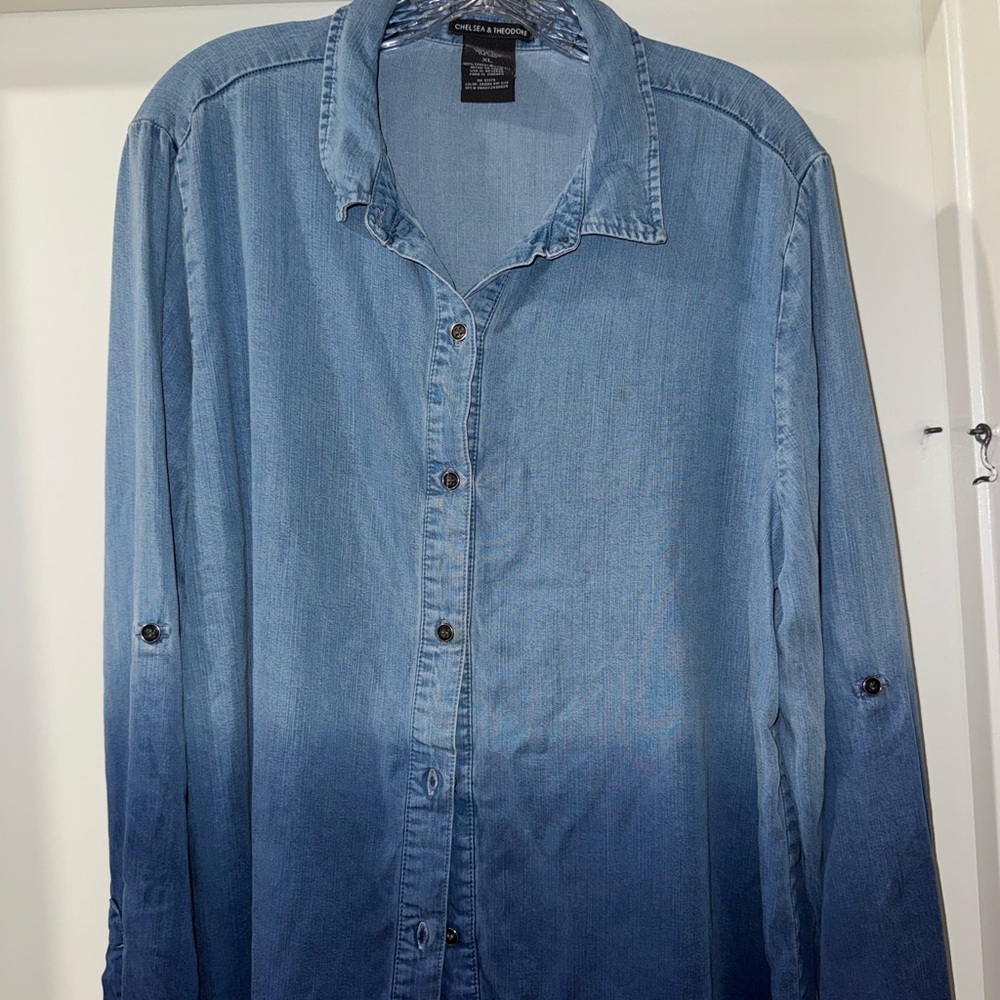 Chelsea & Theodore Denim Blue Ombré Shirt